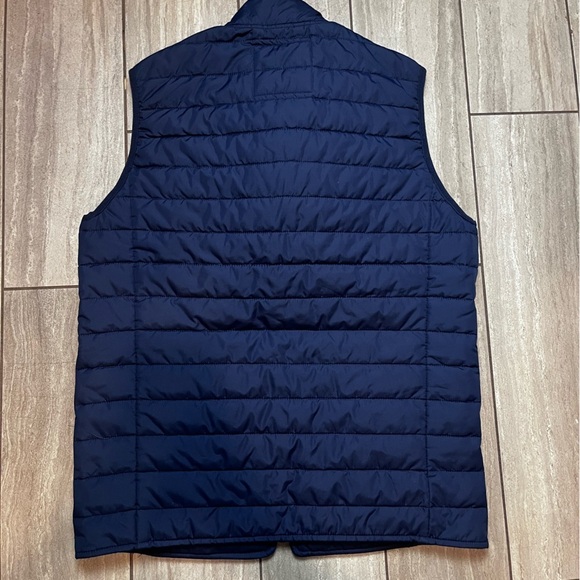J Crew men’s  Authentic Outerwear Puffer Vest Navy Blue Size SMALL - Picture 5 of 6